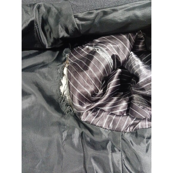 Merona Mens Black Wool Peacoat Jacket Winter Coat Large - Picture 15 of 16